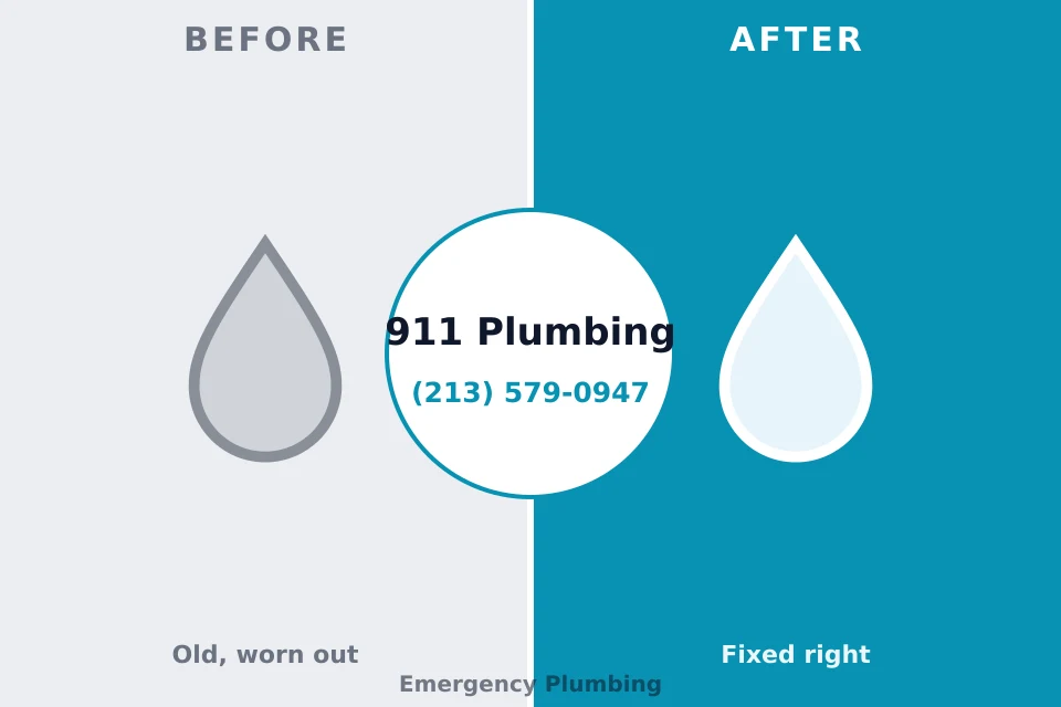 Before and after: plumbing repair Kiawah Island, SC